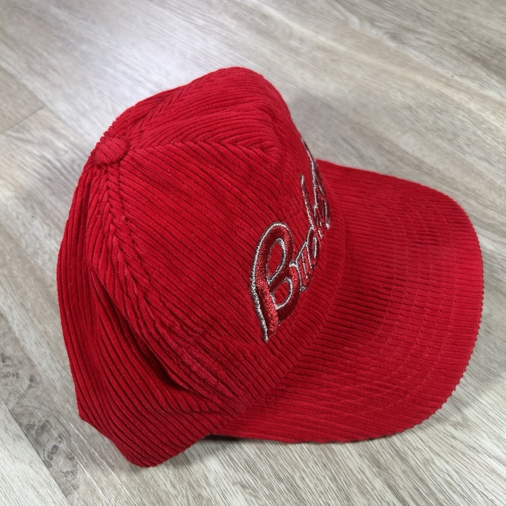 VTG Ohio State Buckeyes Script Snapback Hat College Universal Corduroy Red Cap - Picture 9 of 10